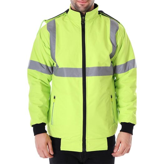 Cold Protection Jacket For Men With Pu Coated Fabric And Reflective Strips Manufacturers, Suppliers in Tripura