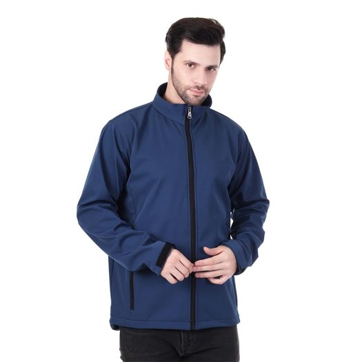 Blue Fleece Winter Jacket With Thermal Insulation And Side Zipper Pockets Manufacturers, Suppliers in Tripura