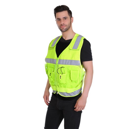 Reflective Utility Jacket For Men With Mesh Fabric And Sleeveless Styling Manufacturers, Suppliers in Goa