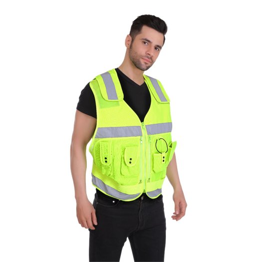 Reflective Utility Jacket For Men With Mesh Fabric And Sleeveless Styling Manufacturers, Suppliers in Goa