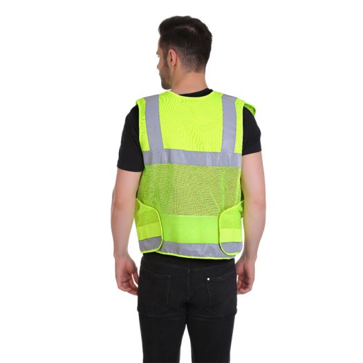 Reflective Utility Jacket For Men With Mesh Fabric And Sleeveless Styling Manufacturers, Suppliers in Goa
