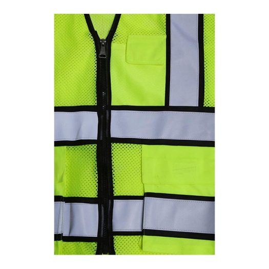 Men Green Utility Jacket With Reflective Strips And Breathable Mesh Fabric Manufacturers, Suppliers in Tripura