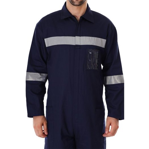Cotton Coverall With Reflective Tape And Spark Safe Workwear Design Manufacturers, Suppliers in Tripura