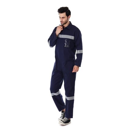 Cotton Coverall With Reflective Tape And Spark Safe Workwear Design Manufacturers, Suppliers in Tripura