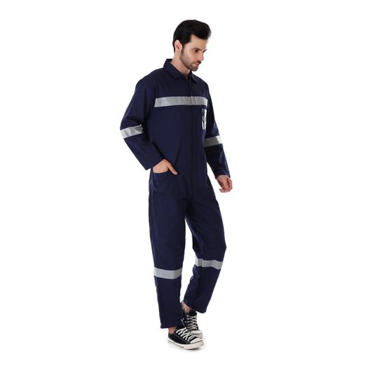 Cotton Coverall With Reflective Tape And Spark Safe Workwear Design Manufacturers, Suppliers in Tripura