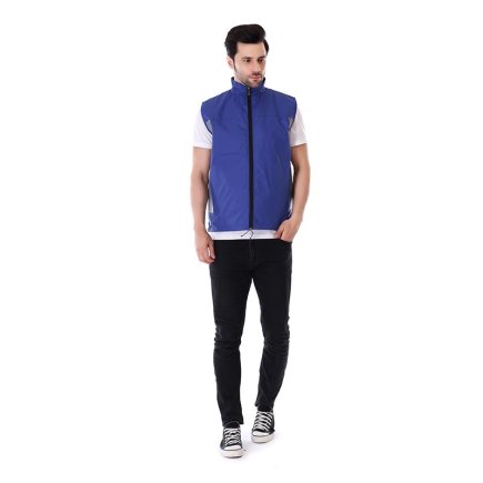 Men Royal Blue Reflective Work Jacket With Smooth Zip And Comfort Fit Manufacturers, Suppliers in Tripura