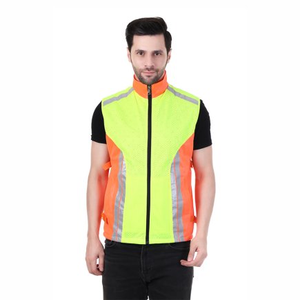 Men Utility Safety Jacket With Reflective Strips And Inner Fabric Support Manufacturers, Suppliers in Goa