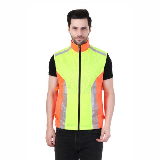 Men Utility Safety Jacket With Reflective Strips And Inner Fabric Support Manufacturers, Suppliers in Goa
