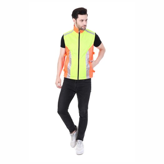 Men Utility Safety Jacket With Reflective Strips And Inner Fabric Support Manufacturers, Suppliers in Goa