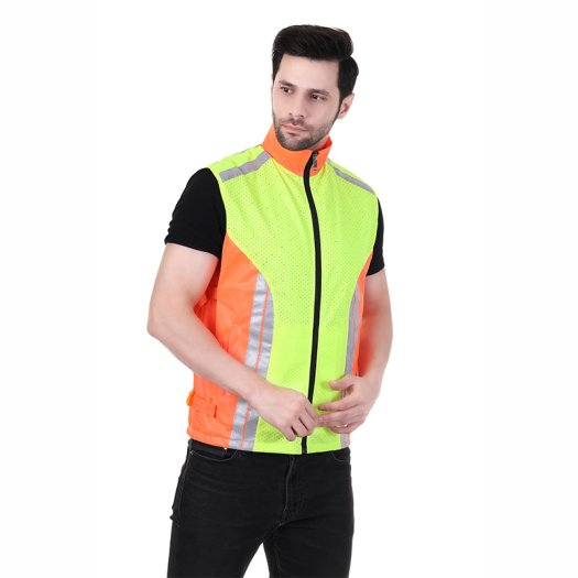 Men Utility Safety Jacket With Reflective Strips And Inner Fabric Support Manufacturers, Suppliers in Goa