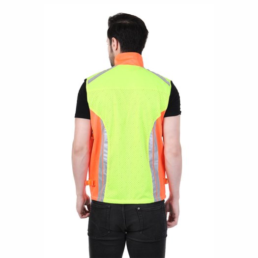 Men Utility Safety Jacket With Reflective Strips And Inner Fabric Support Manufacturers, Suppliers in Goa