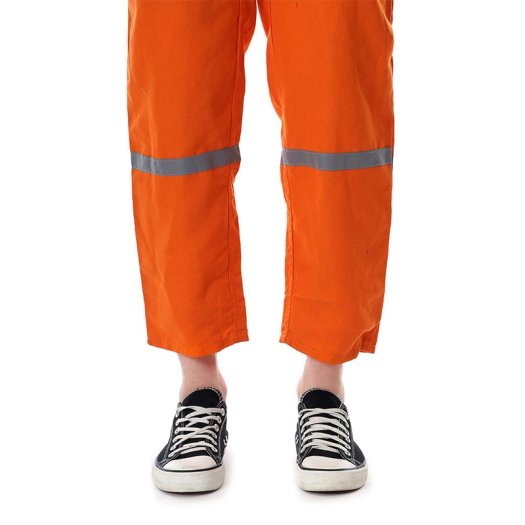 Spark Safe Cotton Coverall Orange For Men With Velcro Ankle Fit Manufacturers, Suppliers in Tripura
